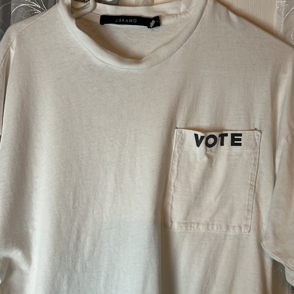 J Brand VOTE T-Shirt Short Sleeves Tee Women Size Small - Picture 2 of 8